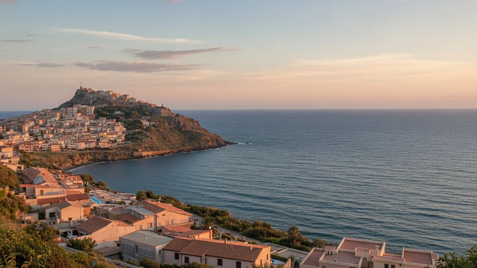 Il promontorio di Castelsardo con il castello dei Doria in cima